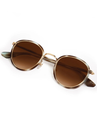Tate Sunglasses in Aquamarine Tortoise 18K