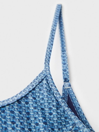 Miramar One Piece Swimsuit in Indigo Waffle