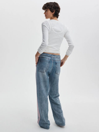 Miramar Sport Stripe Track Pants in Pink Stripe