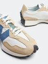 New Balance 327 Sneaker in Off White/Blue