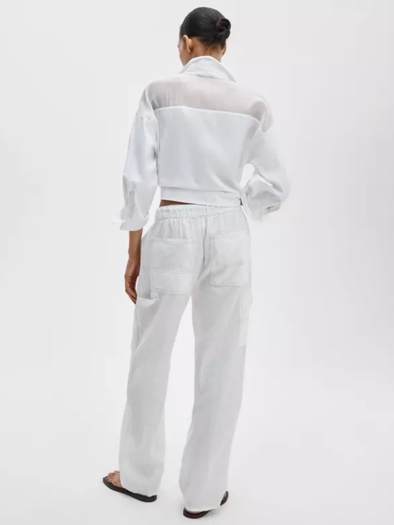 Atlas Linen Pants in White