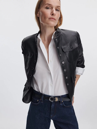 Sasha Leather Belt in Black