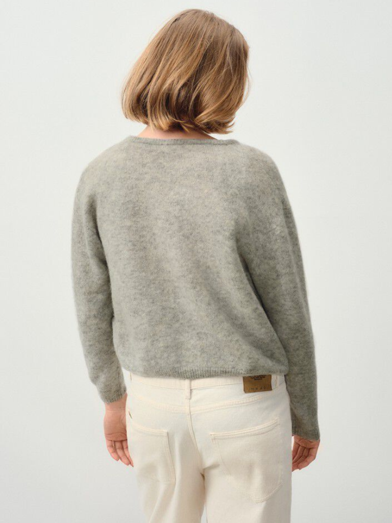 Vitow Cardigan in Light Grey Melange