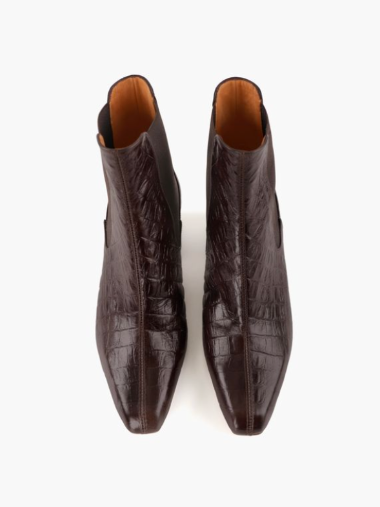 Coronel Bootie in Brown Croc
