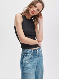 Miramar Wide-Leg Ankle Pant in Minetta