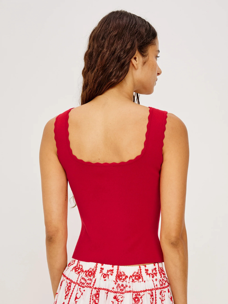 Flore Tank in Tomato