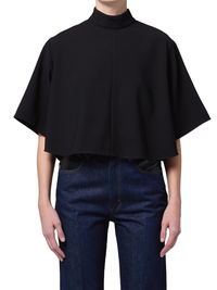 Rom Cropped Mockneck in Black