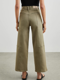 Getty Crop Utility Wide Leg in Washed Olive