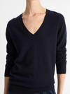Cashmere Weekend V-Neck Sweater in Coastal Blue