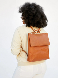 Agnes Backpack in Cuoio Perforated