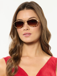 Dallas Sunglasses in Matte Oyster 18K
