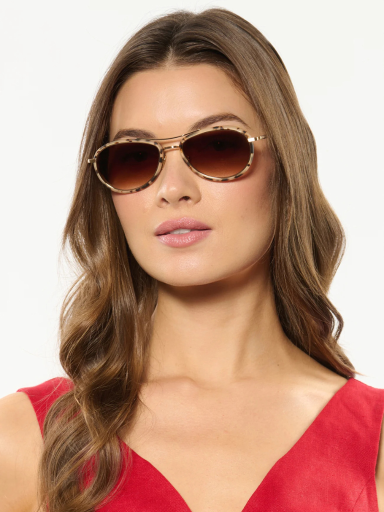 Dallas Sunglasses in Matte Oyster 18K