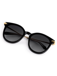 Colette Sunglasses in Black + Black & Crystal 24K