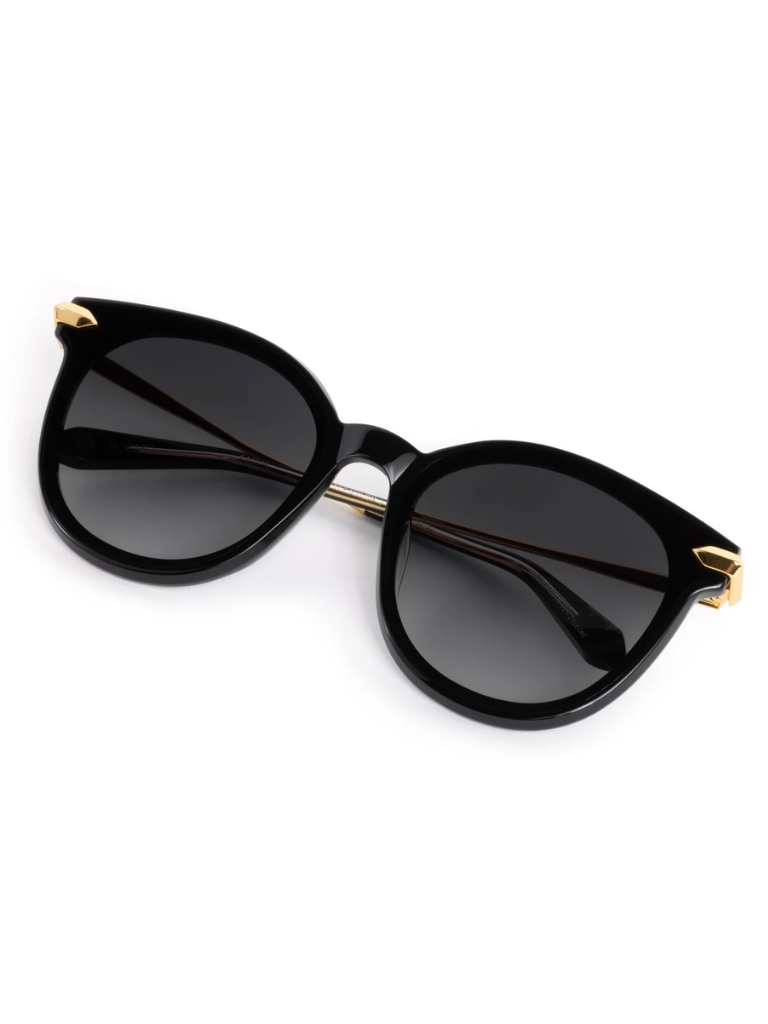 Colette Sunglasses in Black + Black & Crystal 24K