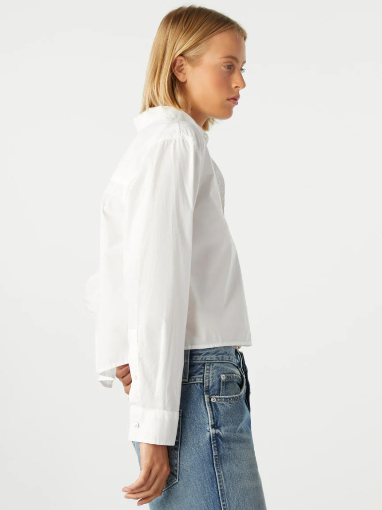 Ruth Crop Shirt in White