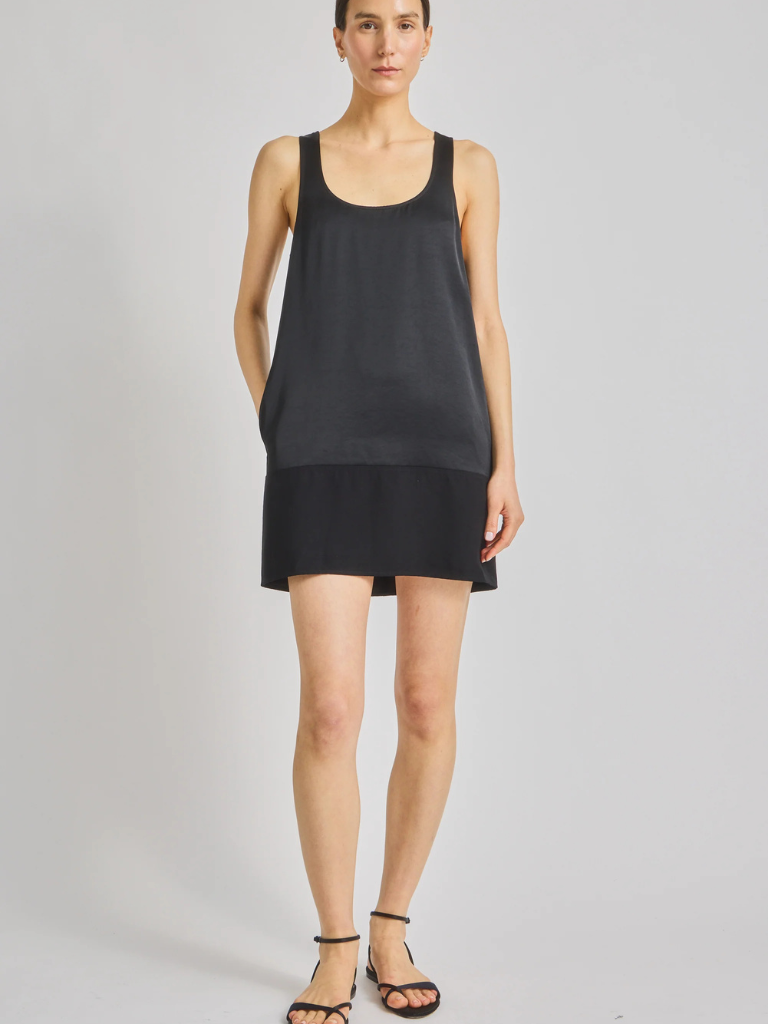 Maro Mini Shift Dress in Black