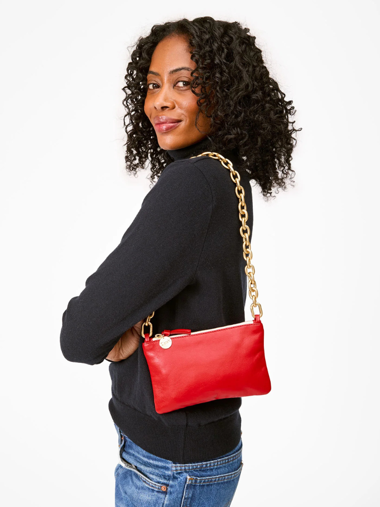 Flat Clutch Wallet in Rossa Nappa