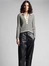 Elliot Stripe Sweater in Black/Ivory