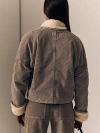 Corduroy Eden Jacket in Soft Taupe