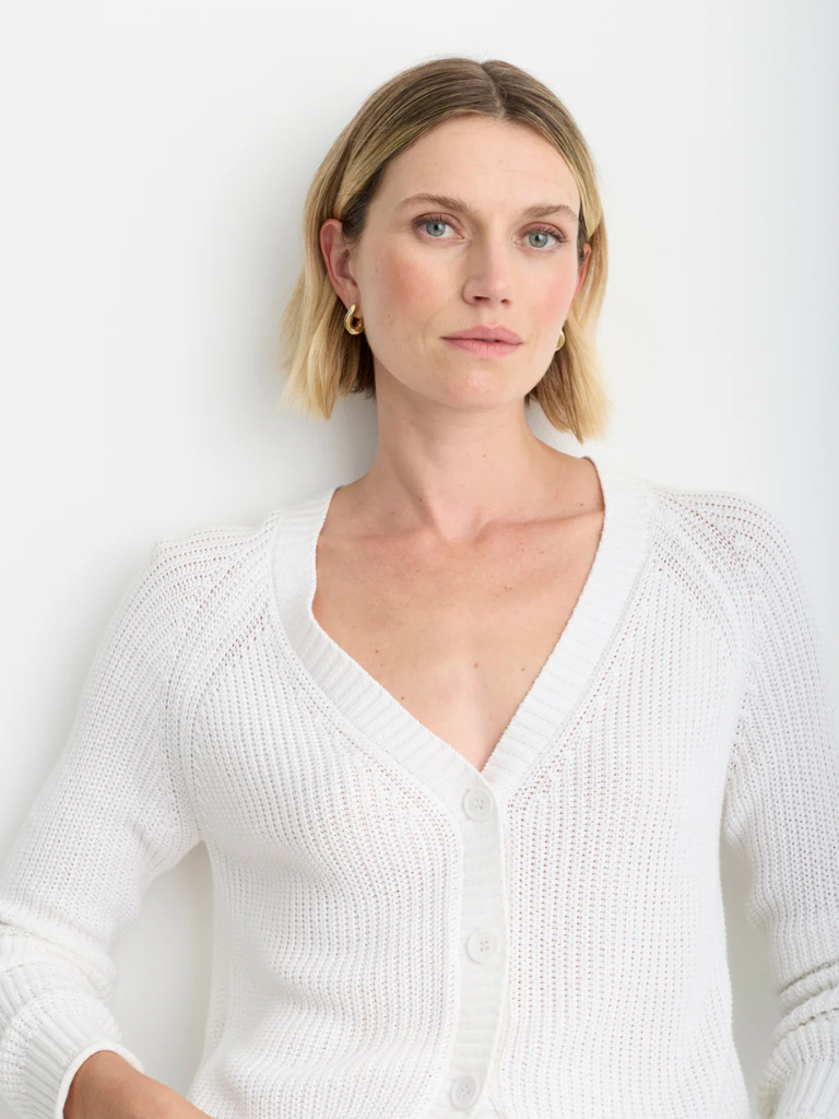 Raleigh Cardigan in White