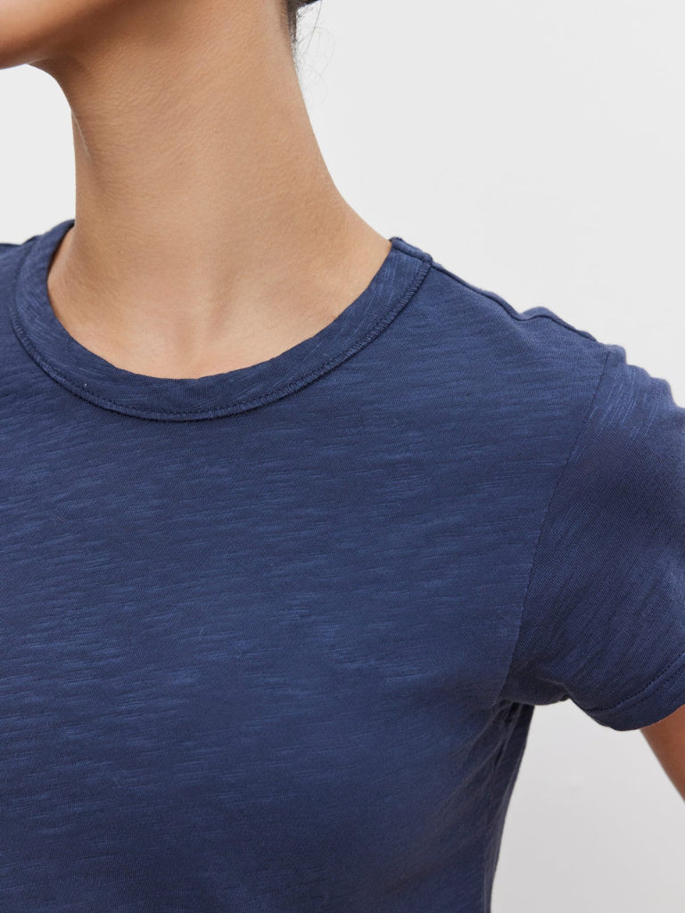 Marie Short Sleeve Crew Neck Tee in Bluechip