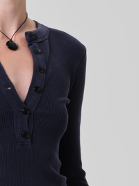 Varra Henley in Mineral Navy