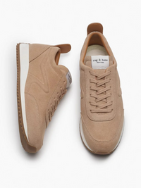 Retro Runner Sneaker in Sand Suede