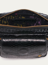Charly Python Bag in Black/Gold
