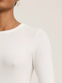 Camino Long Sleeve Tee in White