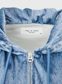 Miramar Stretch Velvet Hoodie in Sutton