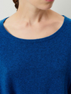 Raxow Boatneck Sweater in Blue Melange