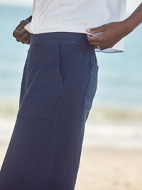 Madeline Patch Pocket Pull-On Pant in Navy