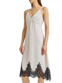 Luna Lace Trip Dress in Ivory/Black