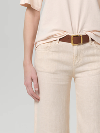 Nora Linen Trouser Leg in Vanilla