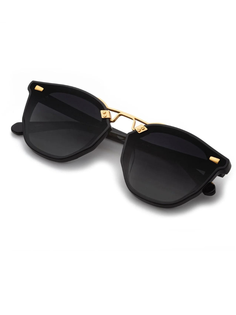 Beau Nylon Sunglasses in Black + Shadow 24K Polarized