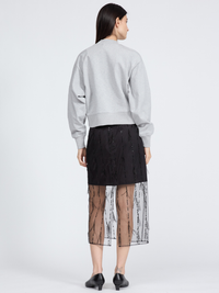 Geena Feather Skirt in Black