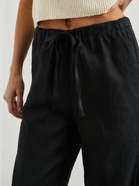 Emmie Linen Pant in Black