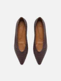 Cabnal Ballet Flat in Brown Python