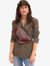 Grande Fanny Pack in Bordeaux Autumn Croco