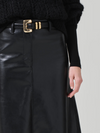 Cassia Leather Skirt in Black