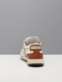 MI Basket Row Cut Heritage Shoe in White/Beige