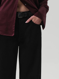 Ayla Baggy Jean in Solid Black