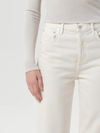 Ren High Rise Wide Leg Jean in Brown Rice