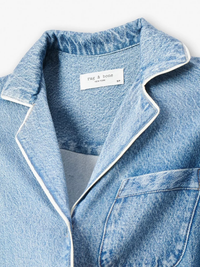 Miramar Long-Sleeve Lounge Shirt in Zoe