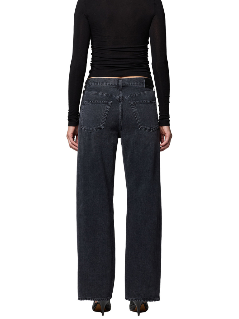 Lindz Low Rise East Straight w/ Tuxedo Stripe in Kuro