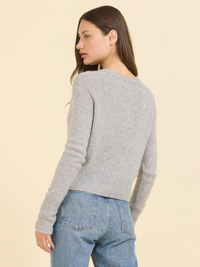 Blakely Cashmere Crewneck in Heather Grey