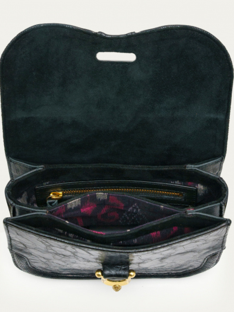 Mini Manon Bag in Vintage Glossy Black