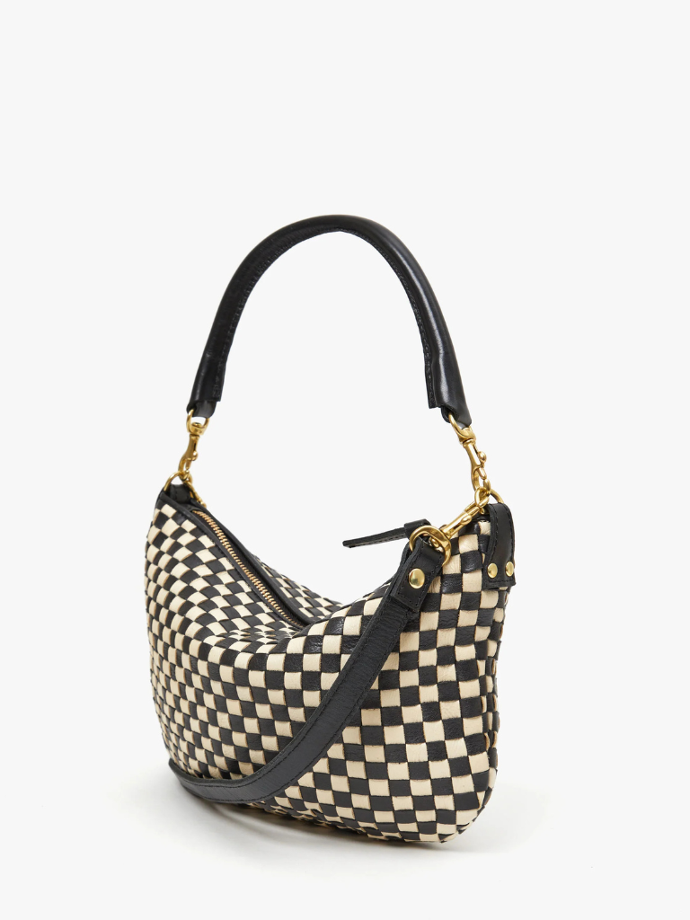Petit Moyen in Black/Cream Woven Checker