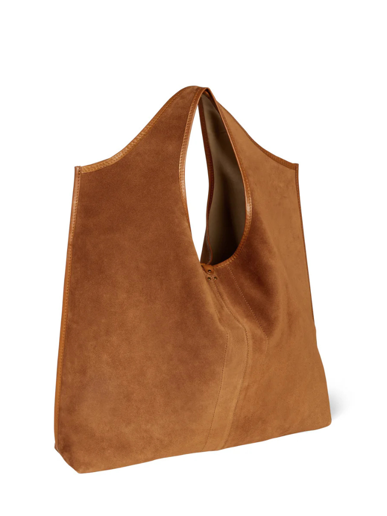 Paco Soft Tote in Caramel Suede