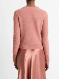 Plush Cashmere Cardigan in Heather Vintage Rose